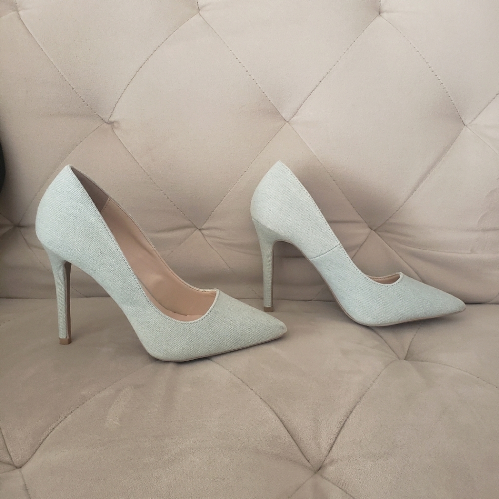 Qupid denim high heels